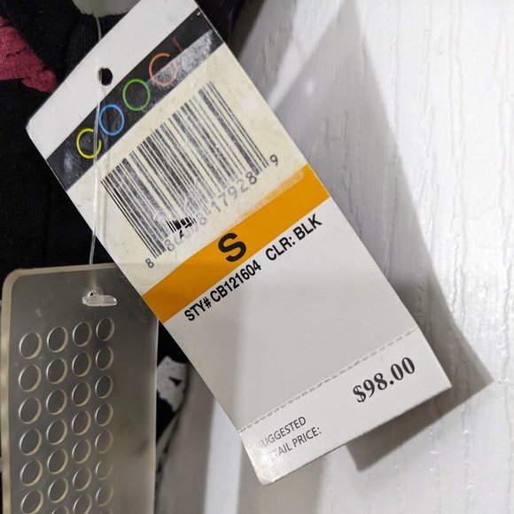 COOGI Black One Shoulder LIVE SEXY Chains Rhinestone Studs Maxi Dress - S* NWT - Picture 12 of 15